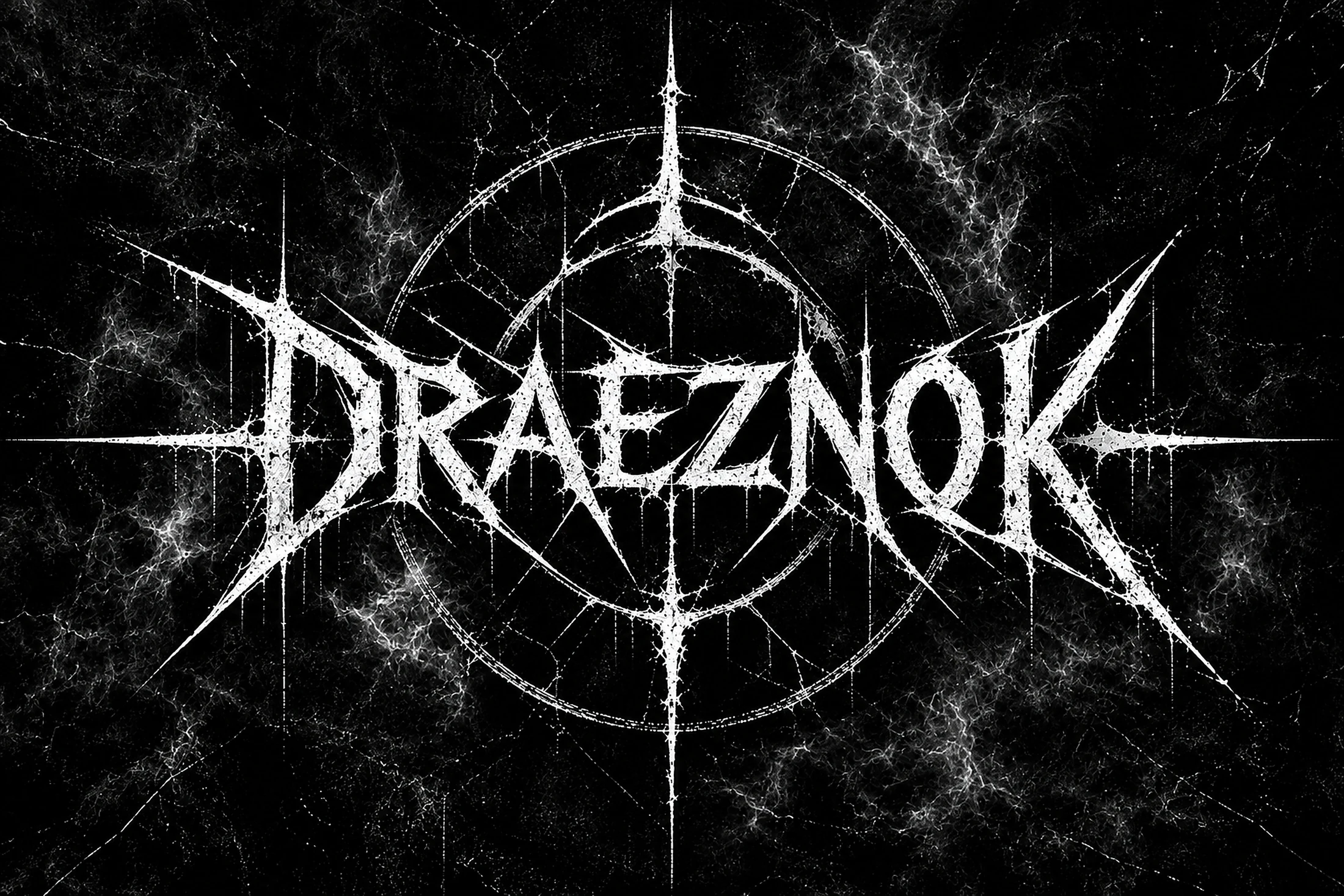 DRAEZNOK distressed monochrome logo